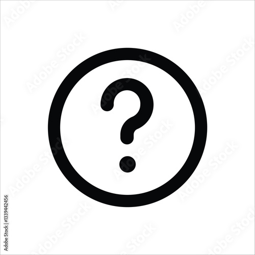 A simple question mark icon, commonly used to represent help, support, or frequently asked questions.