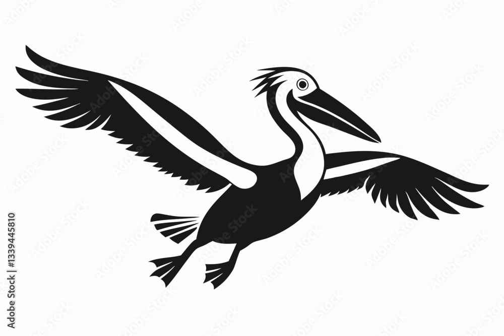 Obraz premium azure kingfisher is flying with two leg line art silhouette vector illustration