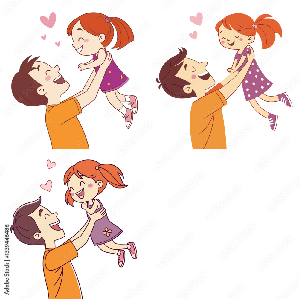 A minimalistic line art illustration of a father holding a baby in his arms A minimalistic line art illustration of a father holding a baby in his arms
