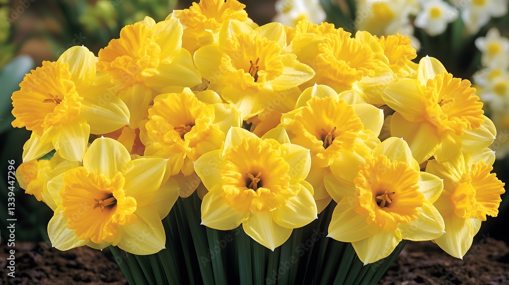 Fototapeta premium Vibrant Yellow Daffodils Bouquet Spring Flowers