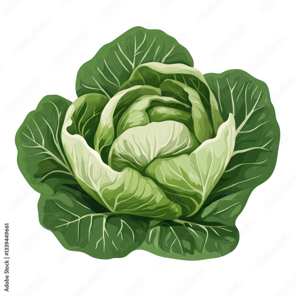 Fototapeta premium Fresh cabbage, natural vegetable