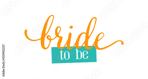 Bride to be. Wavy elegant calligraphy spelling for decoration on bridal shower