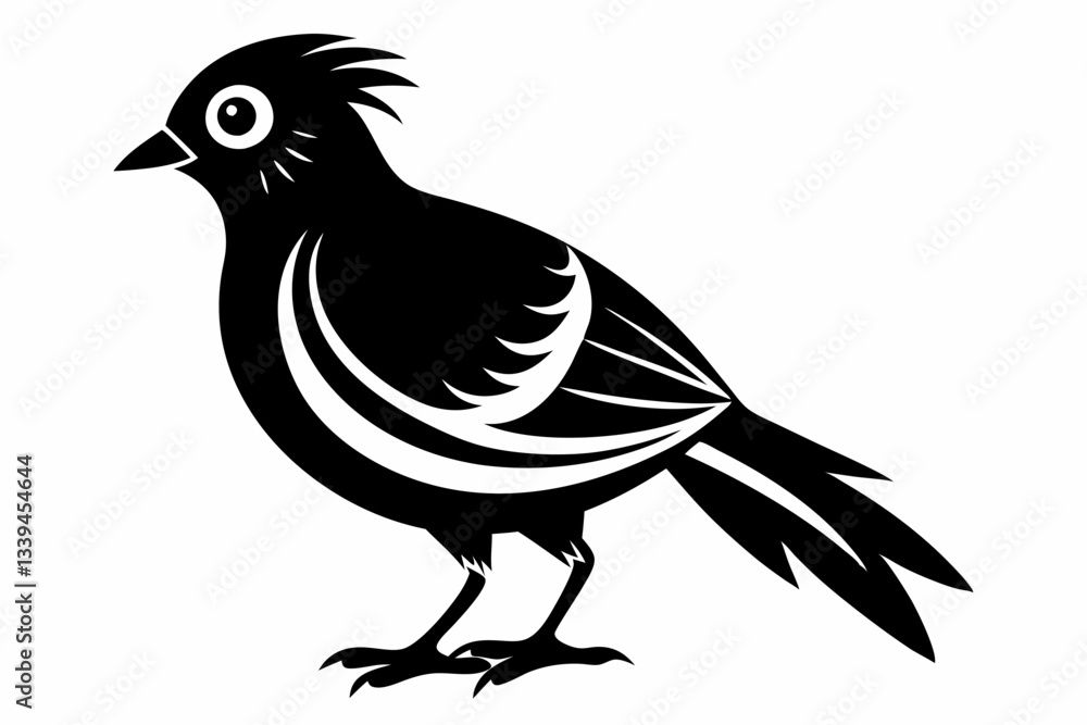 Fototapeta premium ein kuckuck line art silhouette vector illustration