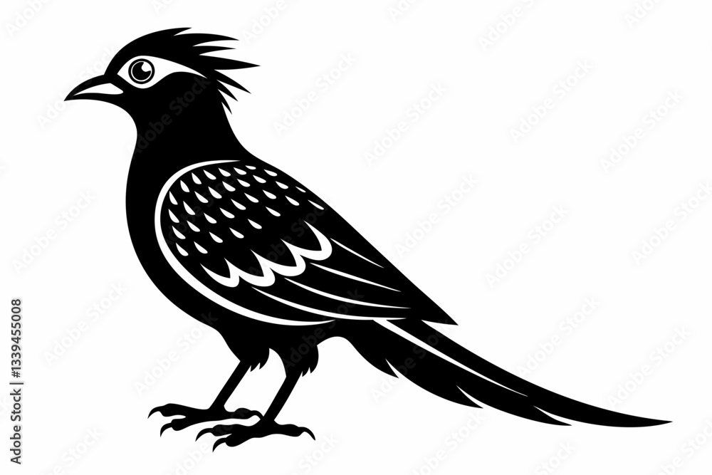 Fototapeta premium ein kuckuck line art silhouette vector illustration