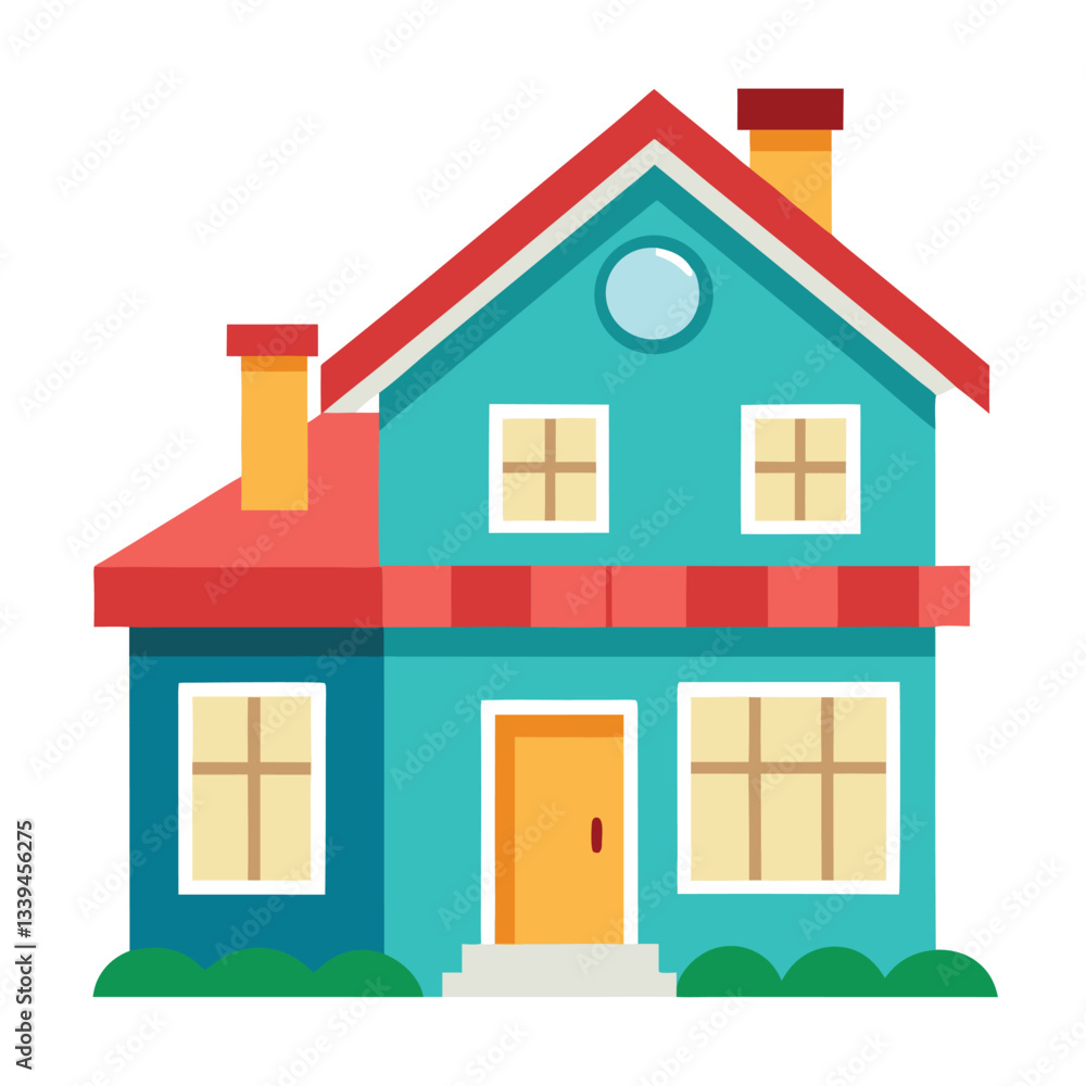 House Vector Illustration - Cartoon, Clipart & Line Art Design for Printable Graphics 1.eps House Vector Illustration - Cartoon, Clipart & Line Art Design for Printable Graphics 1.eps