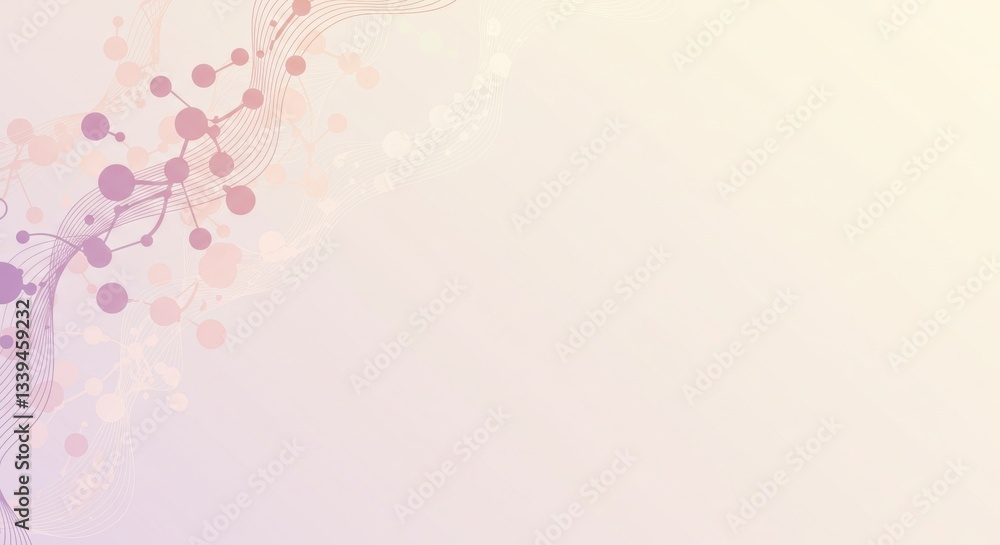 Abstract concept of interconnectedness, flowing lines forming abstract shapes against a light, spacious background, room for text Abstract concept of interconnectedness, flowing lines forming abstract shapes against a light, spacious background, room for text