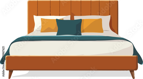 double bed with pillows