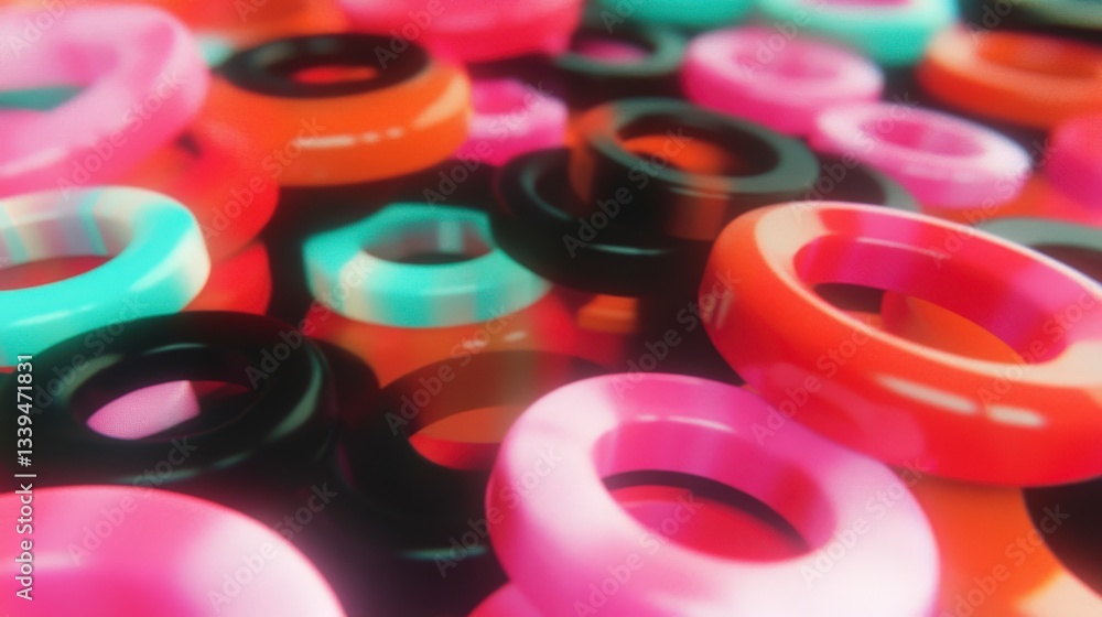 3D style of abstract background with rings 3D style of abstract background with rings