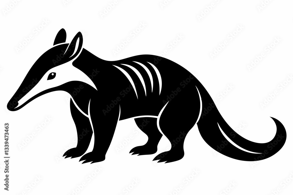 Obraz premium anteater line art silhouette vector illustration