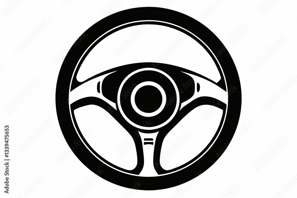 car steering wheel line art silhouette vector illustration car steering wheel line art silhouette vector illustration
