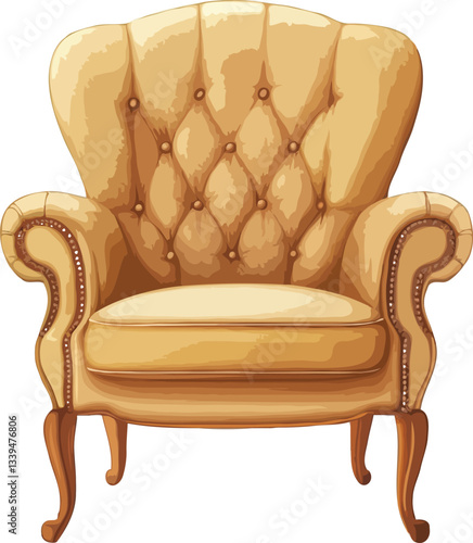 old leather armchair