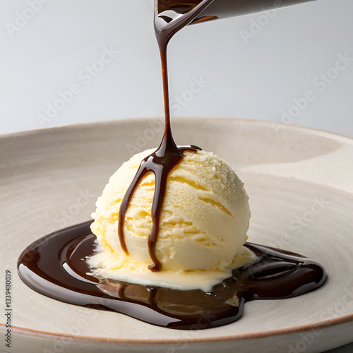 ice cream with chocolate