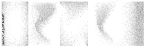 Vector Abstract Stipple Noise Effect. Dotwork BG.