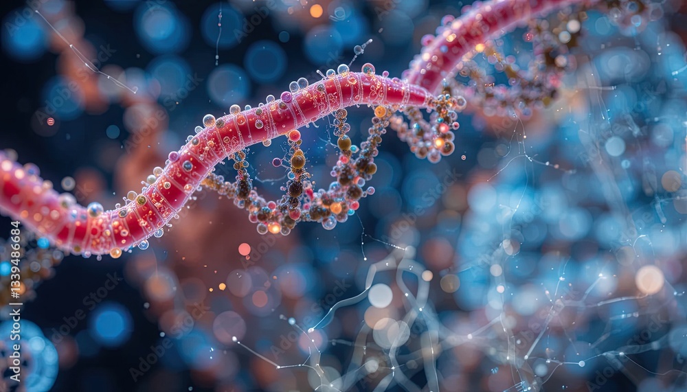 dna strand on a black background dna strand on a black background