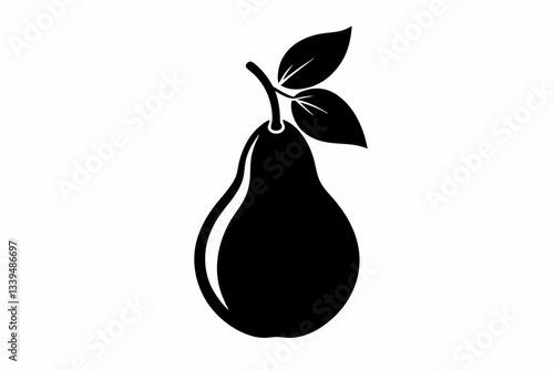 pear line art silhouette vector illustration