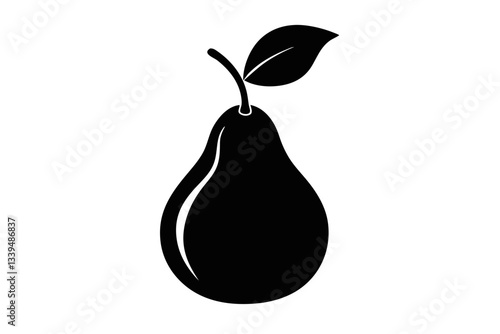 pear line art silhouette vector illustration