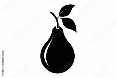 pear line art silhouette vector illustration