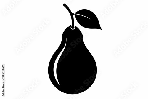 pear line art silhouette vector illustration