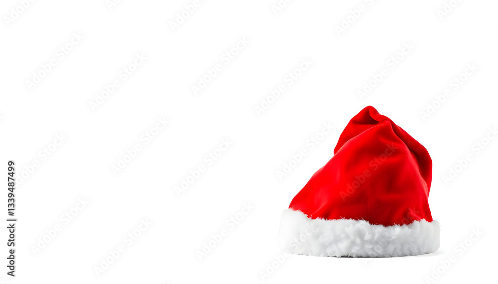 Santa Claus hat or Christmas red cap isolated on white background , with white tonespng Santa Claus hat or Christmas red cap isolated on white background , with white tonespng