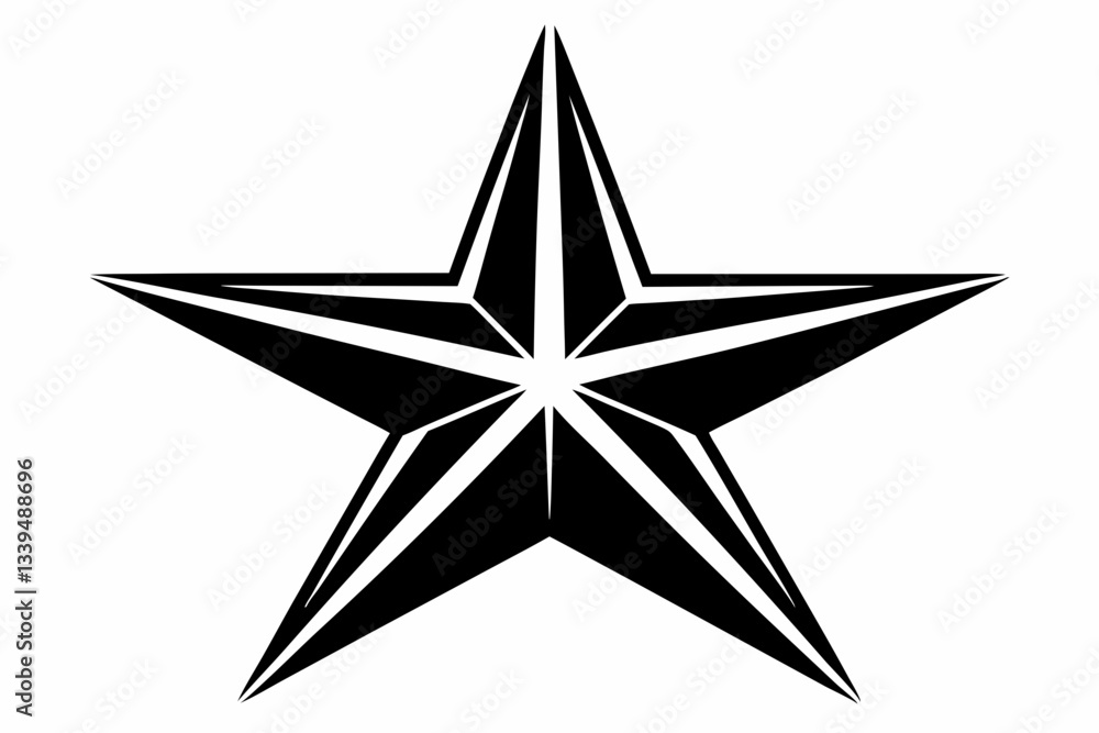 Fototapeta premium star line art silhouette vector illustration