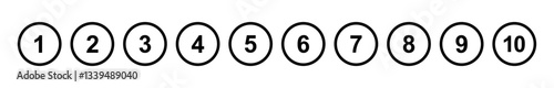 Numbers set 1 to 10