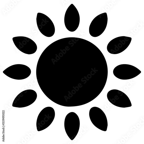 Sun vector icon.