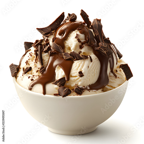 Close-up of baileys ice cream in a cup the on table