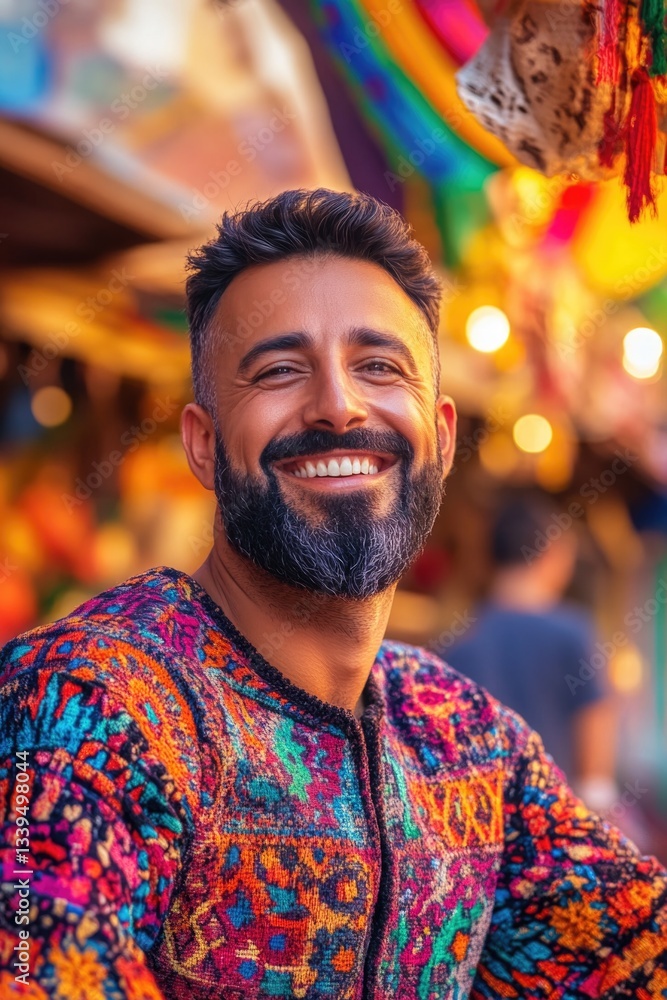 Obraz premium Man with beard smiling
