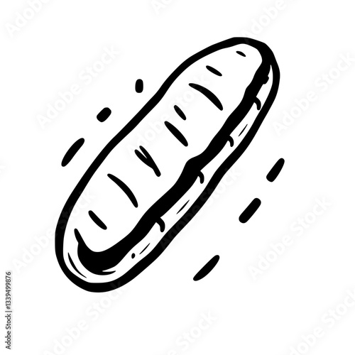 A Delicious Hand-Drawn Bread Illustration                                                           