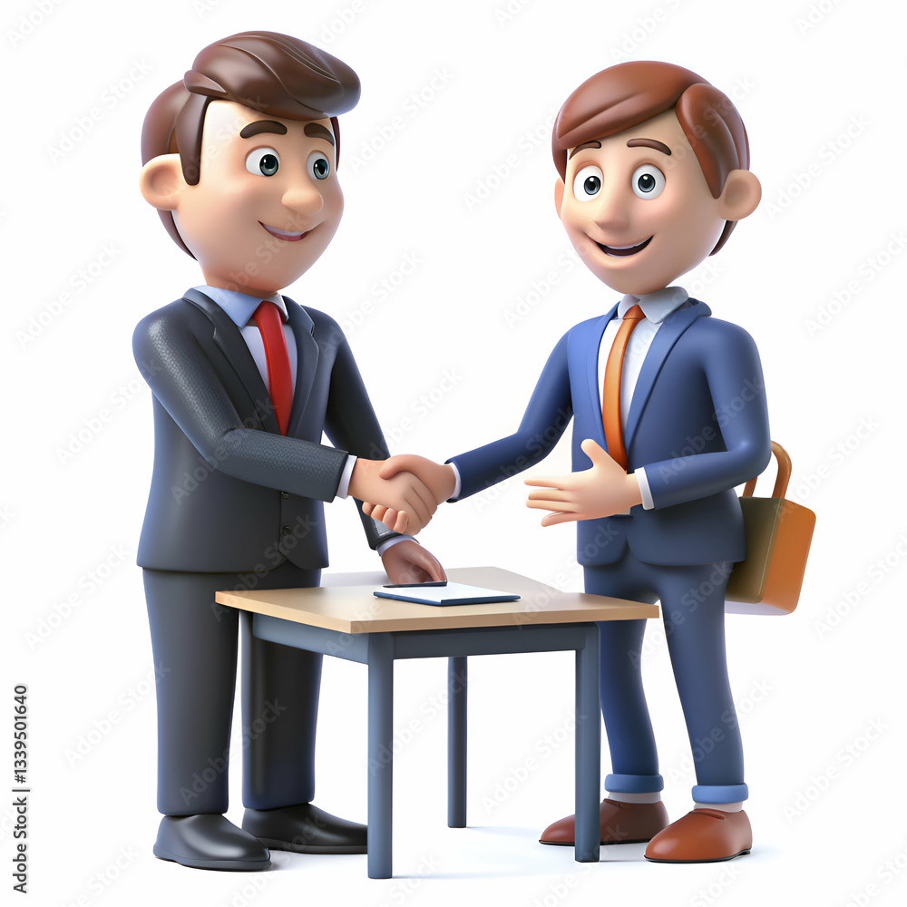 Obraz premium Business Partners Shaking Hands. A Deal is Made