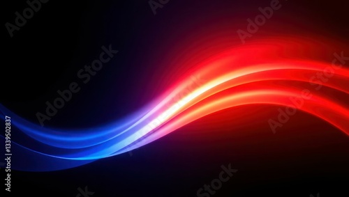Wallpaper Mural Abstract wave lines pattern dynamic colorful light flowing isolated on black background. concept of music, party, technology, modern. Abstract flowing wavy lines. Colorful dynamic wave Torontodigital.ca