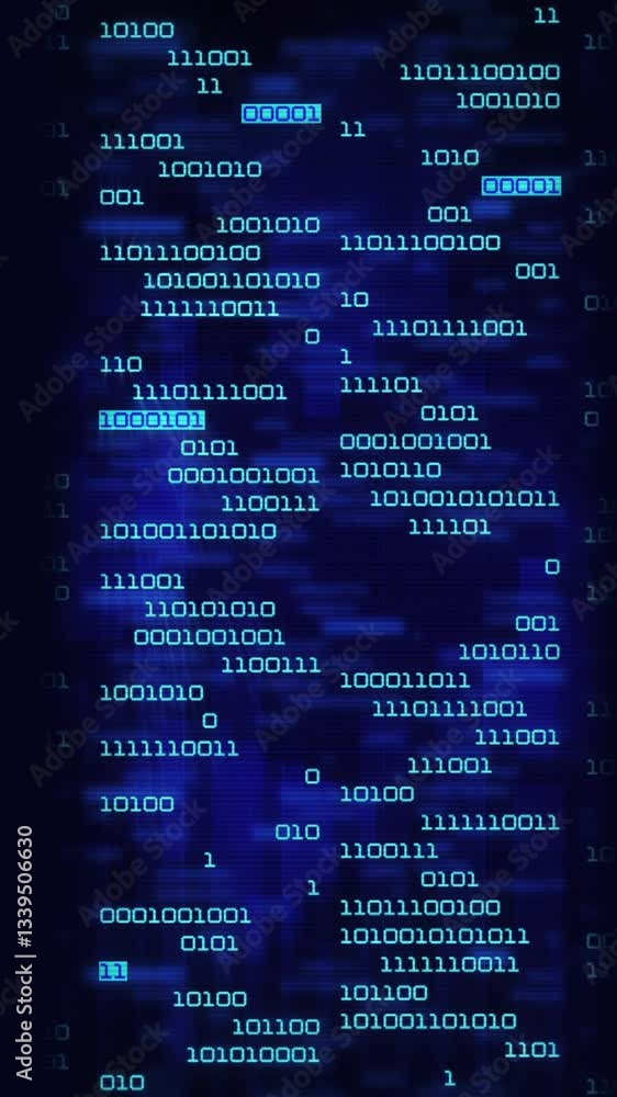 Binary data code animation showing warning messages in a virtual environment. Security breach concept, warning texts in a virtual environment. System hacked. Virus and malware detected. Frontal-blue. Binary data code animation showing warning messages in a virtual environment. Security breach concept, warning texts in a virtual environment. System hacked. Virus and malware detected. Frontal-blue.