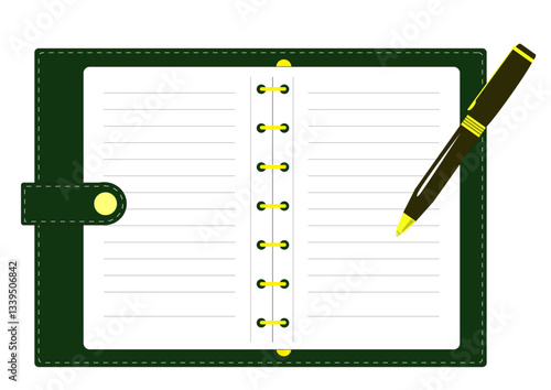 手帳とボールペン