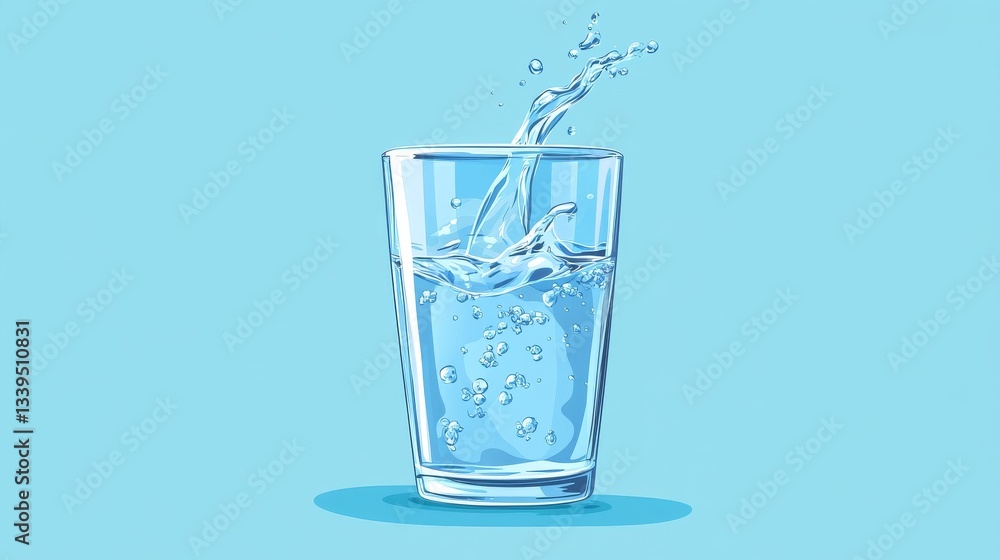 Water Splashing into a Glass Water Splashing into a Glass