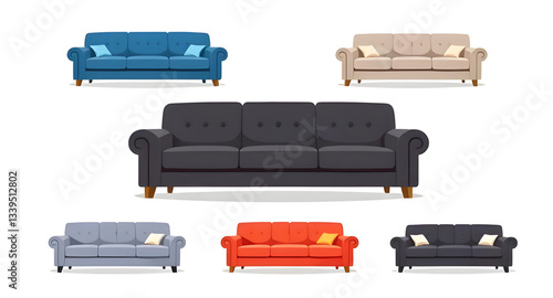 sofa icon set