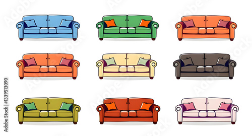 sofa icon set