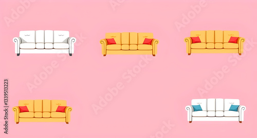sofa icon set