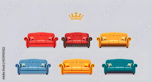 sofa icon set