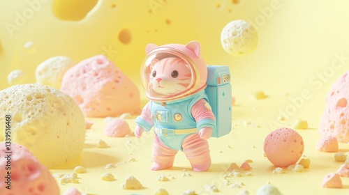 Space Pastel Pink Perspective Vibe Tiger Right Blue