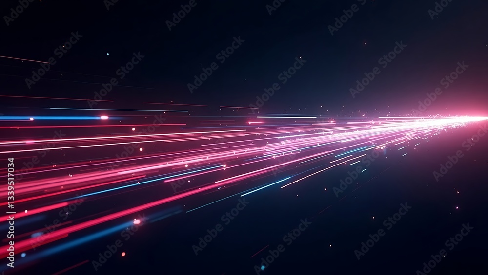 Fototapeta premium Abstract vibrant digital futuristic technology motion background. Generative Ai.