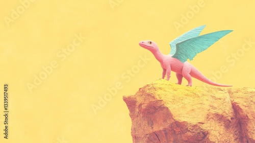 Space Pastel Pink Overview Blue Empty Wing Text Cliff