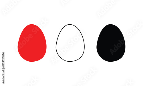 Set of colorful ester eggs. Set of decorated ester eggs vector. Spring ester multi color egg elements .Ester eggs icon set in multi color. Eggshell and egg icon set. Vector Formats. Egg.