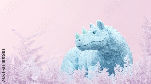 Space Pastel Blue Perspective Claw Forest Text Right