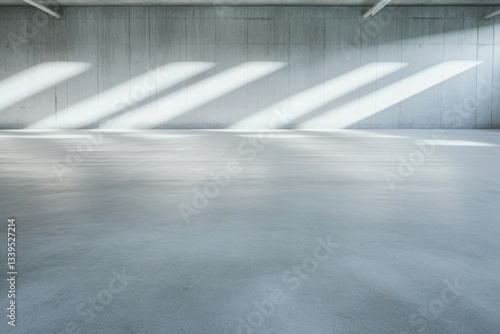 Wallpaper Mural expansive dim-lit underground parking garage with empty spaces stretching indefinitely beams of light cast faint reflections Torontodigital.ca