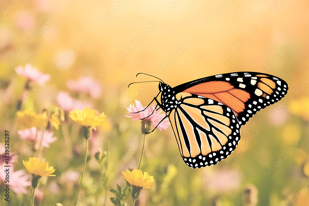 Fototapeta premium A butterfly representing transformation and rebirth