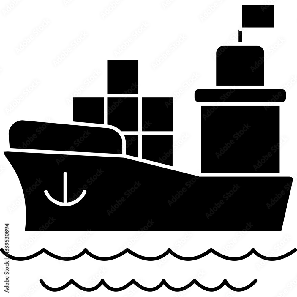 Cargo ship Icon Cargo ship Icon