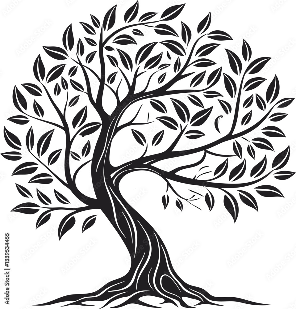 Obraz premium vector tree silhouette