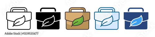 Green Jobs Icon Set Multiple Style Collection