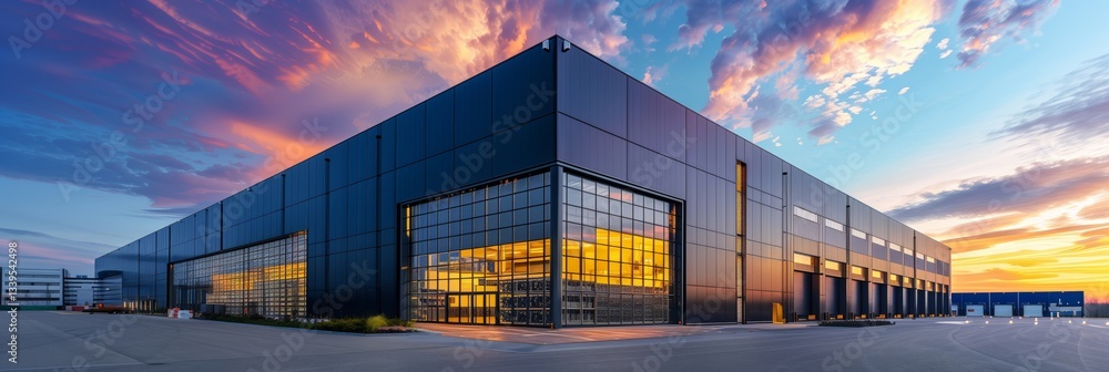 modern building of a warehouse and logistics center