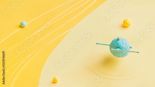 Space Pastel Blue Overview Vibe Text Orbit Satellite